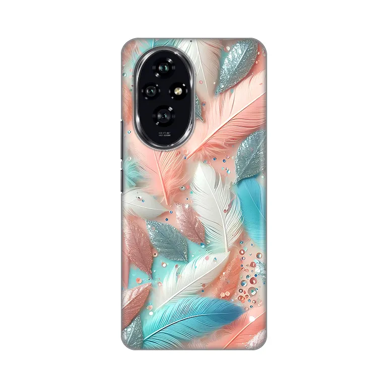 Maska Silikonska Print za Honor 200 Pastel Feathers