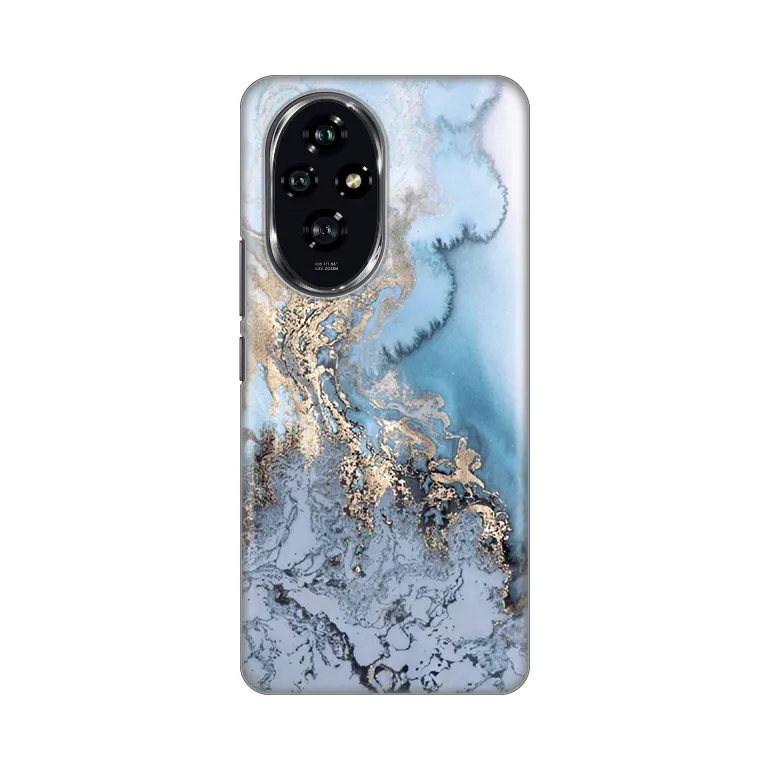 Maska Silikonska Print za Honor 200 Blue Gold Marble