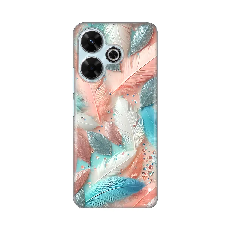 Maska Silikonska Print za Xiaomi Redmi 13 Pastel Feathers