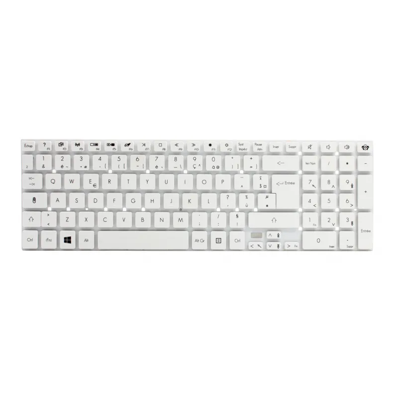 Tastatura za laptop Gateway NV52L NV55S NV57 bela