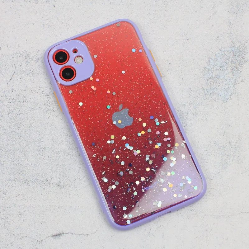 Maska Frame Glitter za iPhone 11 6.1 ljubicasta