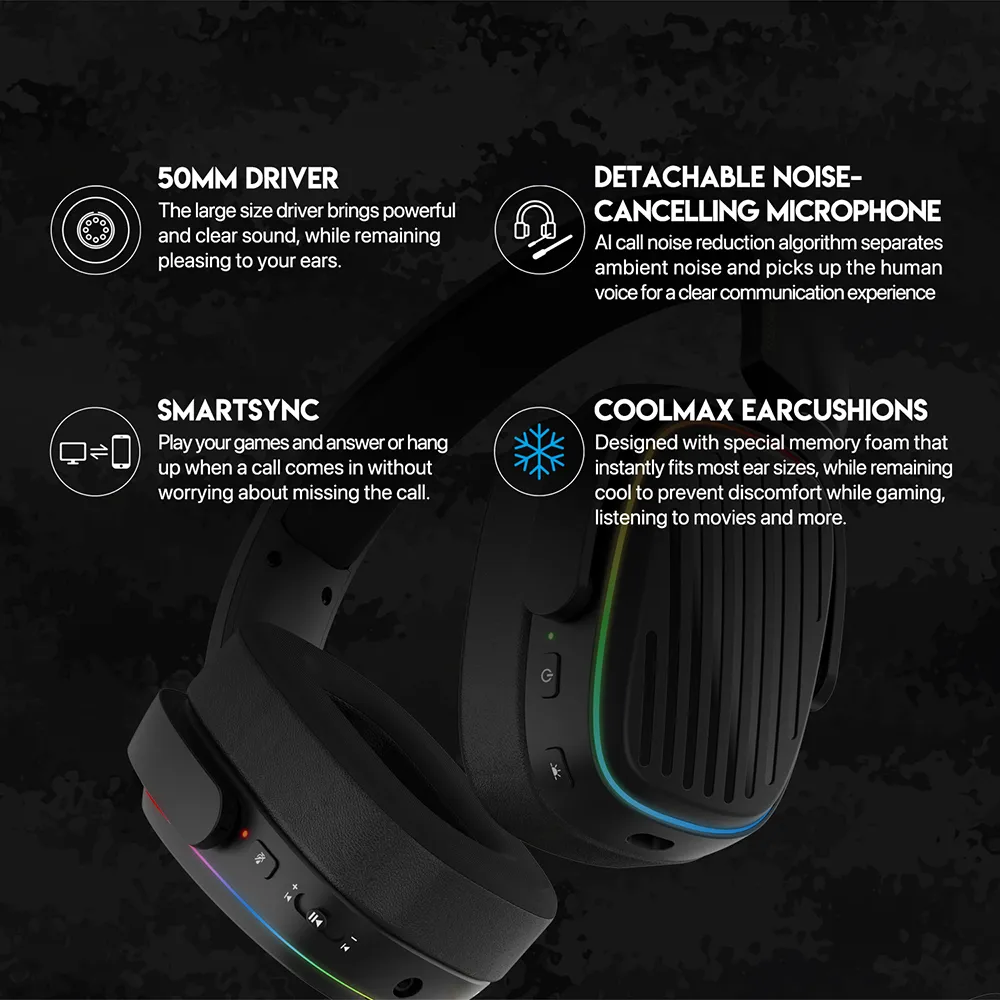 Bluetooth slusalice Fantech WHG02 Harmony crne