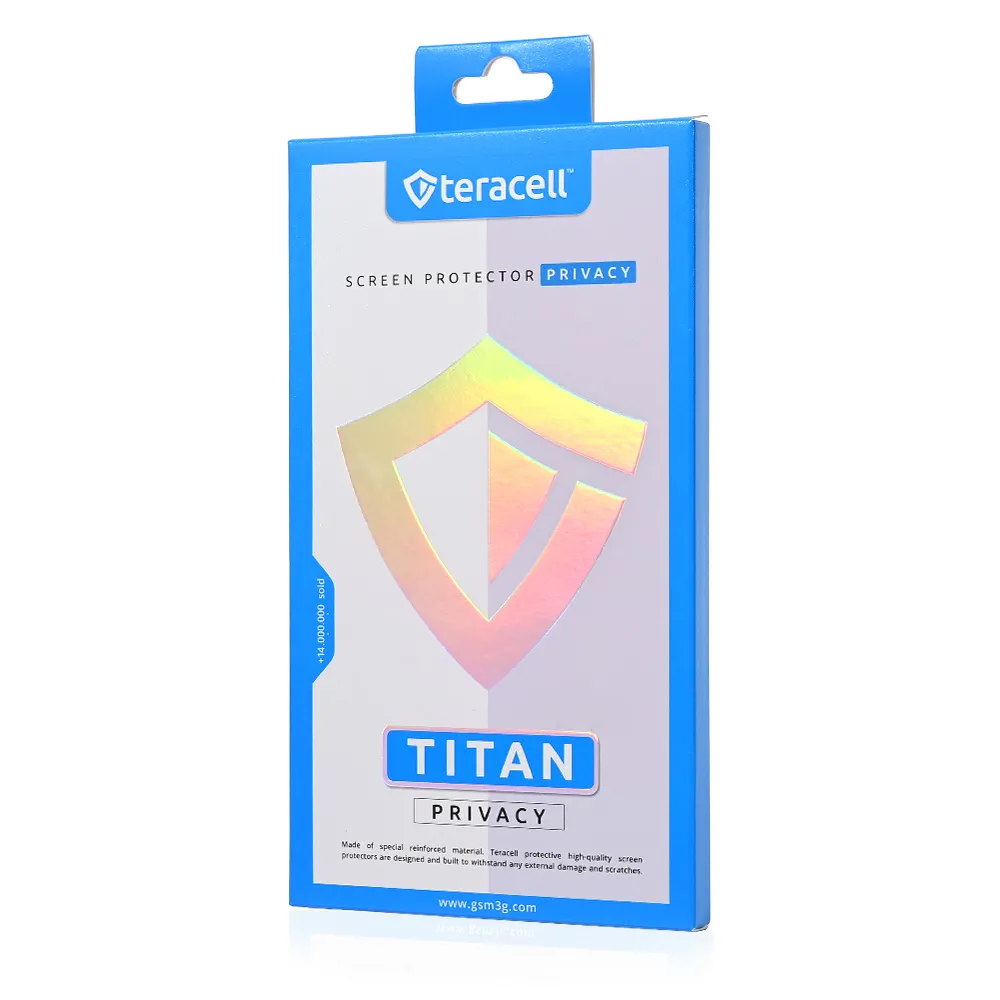 Zastitno staklo Zastitno staklo Privacy Teracell Titan 2.5D za iPhone 13/13 Pro/14/16e 6.1 crni