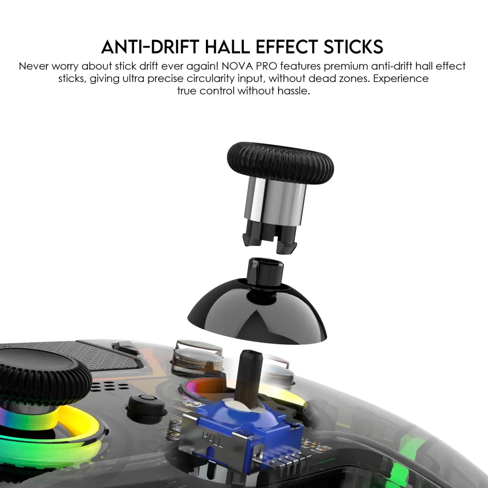 Joypad wireless Fantech WGP14V2 NOVA PRO multiplatform RGB CLEAR sakura