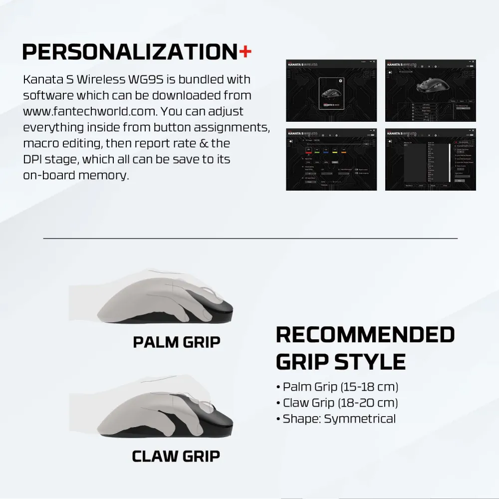 Mis Wireless Gaming Fantech WG9S Kanata S crveni