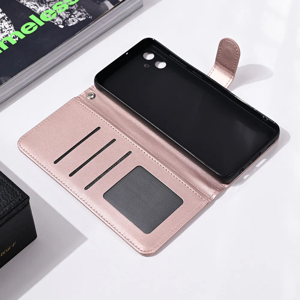 Maska Wallet Romb za Samsung A055F Galaxy A05 roze