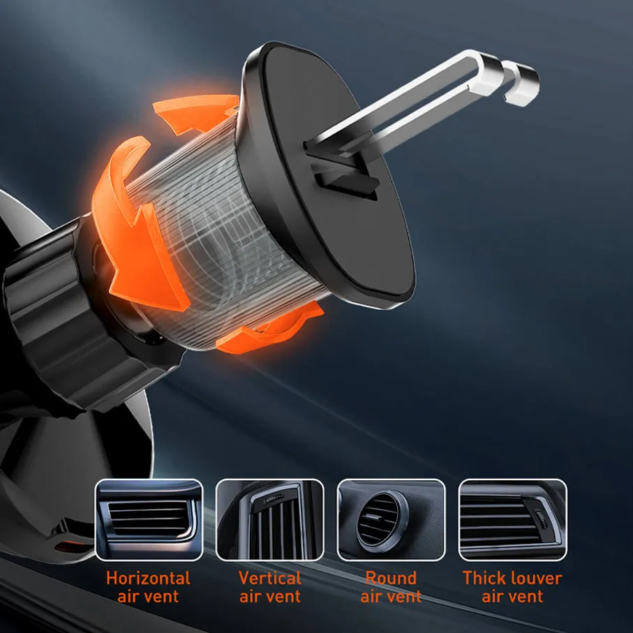 Auto stalak za ventilaciju LDNIO MA23 15W Wireless magnetic crni