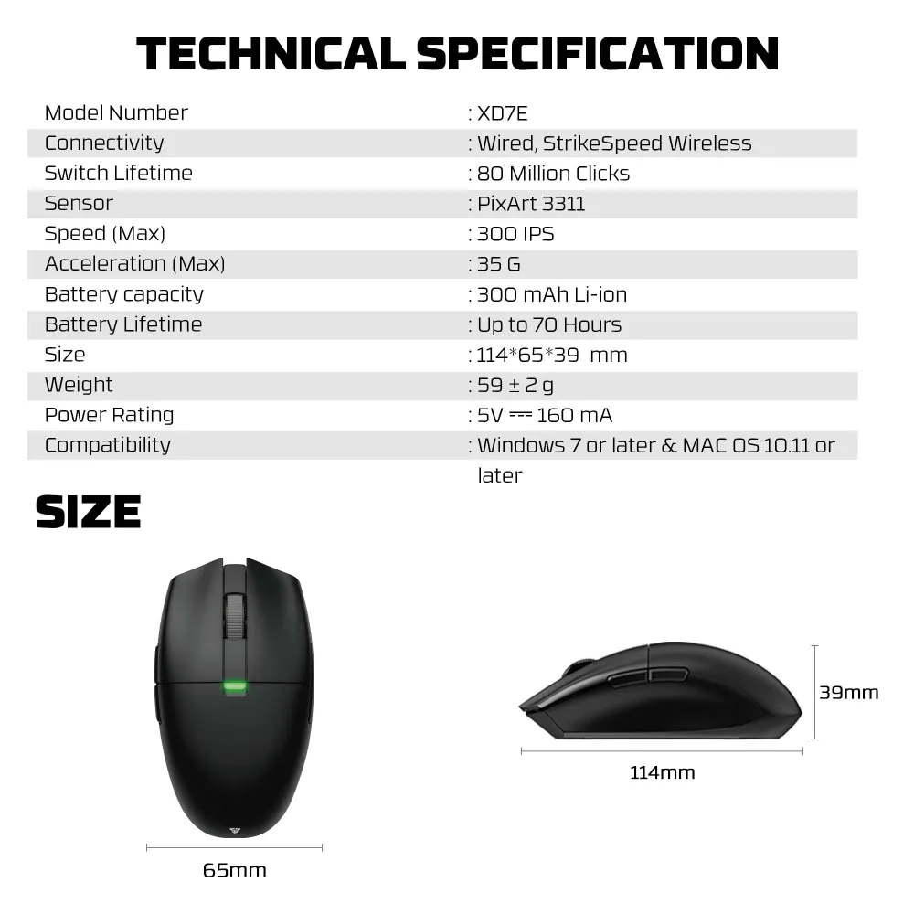 Mis Wireless Gaming Fantech XD7E Aria E Space Edition
