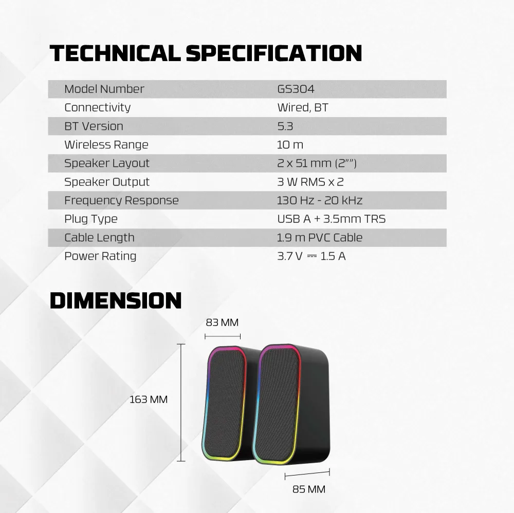 Bluetooth zvucnik Fantech GS304 GROOVE crni
