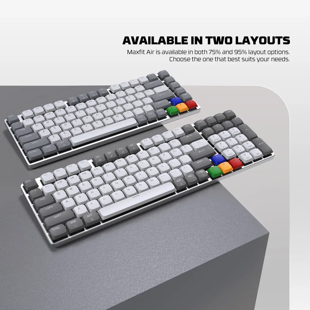 Tastatura Mehanicka Gaming Fantech MK916 RGB Maxfit AIR99 Wireless grey (brown switch)
