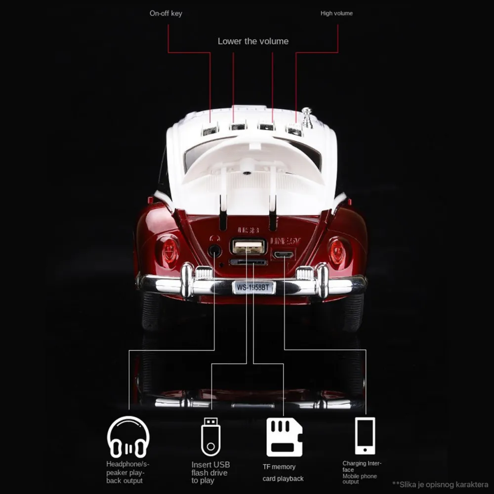 Bluetooth zvucnik WS-1958 zeleni