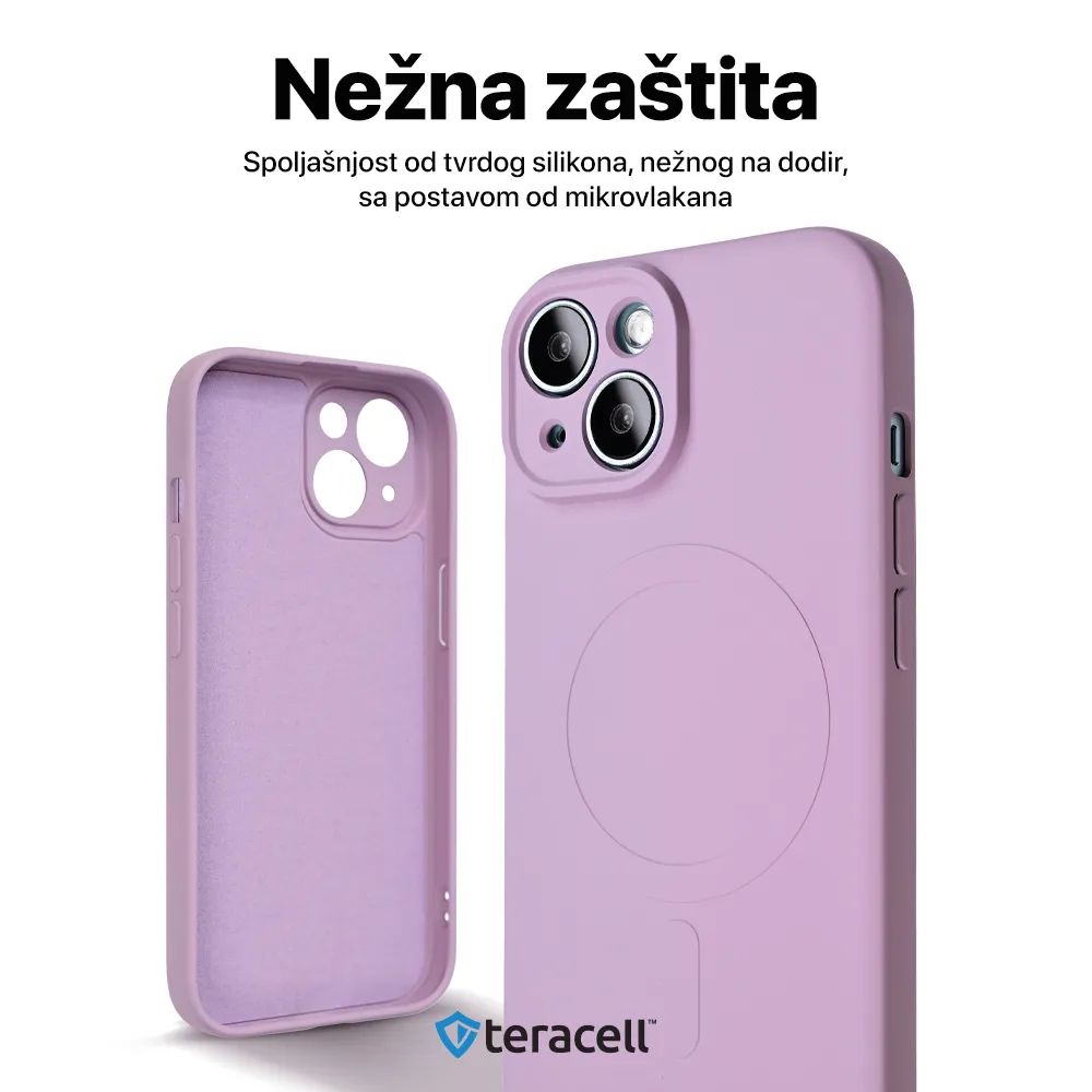 Maska Teracell Giulietta Magsafe za iPhone 15 Pro 6.1 ljubicasta