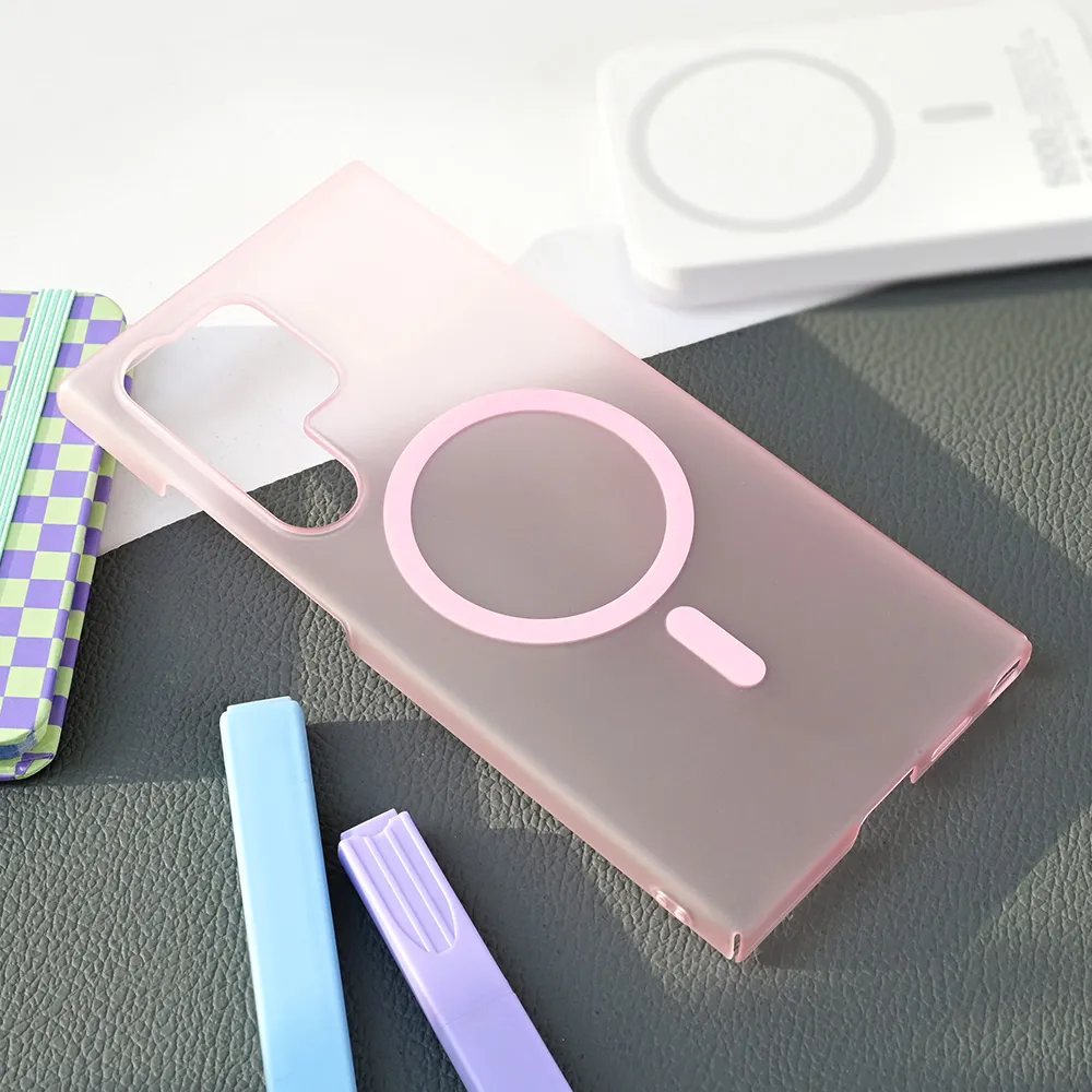 Maska Magsafe Matte PC za Samsung S928B Galaxy S24 Ultra roze