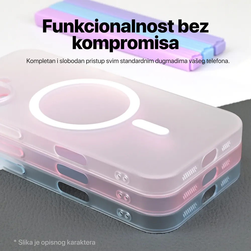 Maska Magsafe Matte PC za iPhone 16 Pro Max 6.9 roze