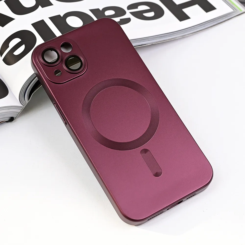 Maska Magsafe Chrome za iPhone 13 6.1 bordo