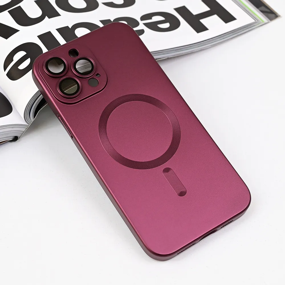 Maska Magsafe Chrome za iPhone 13 Pro Max 6.7 bordo