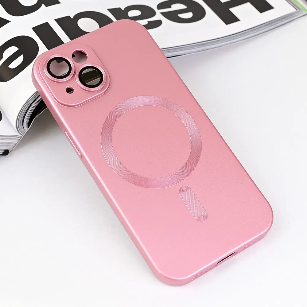 Maska Magsafe Chrome za iPhone 15 6.1 roze