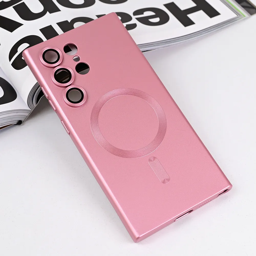 Maska Magsafe Chrome za Samsung S918B Galaxy S23 Ultra roze