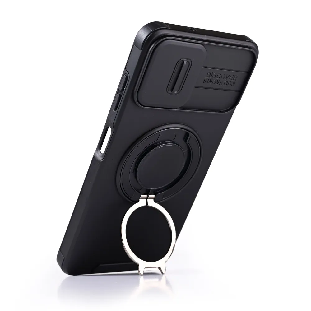 Maska CamShield Ring stand za Samsung A065F Galaxy A06 crna