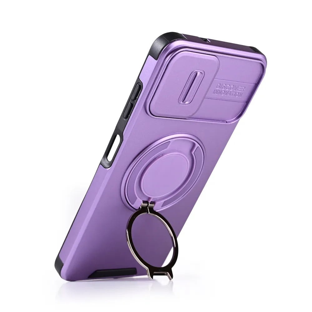 Maska CamShield Ring stand za Samsung A065F Galaxy A06 ljubicasta