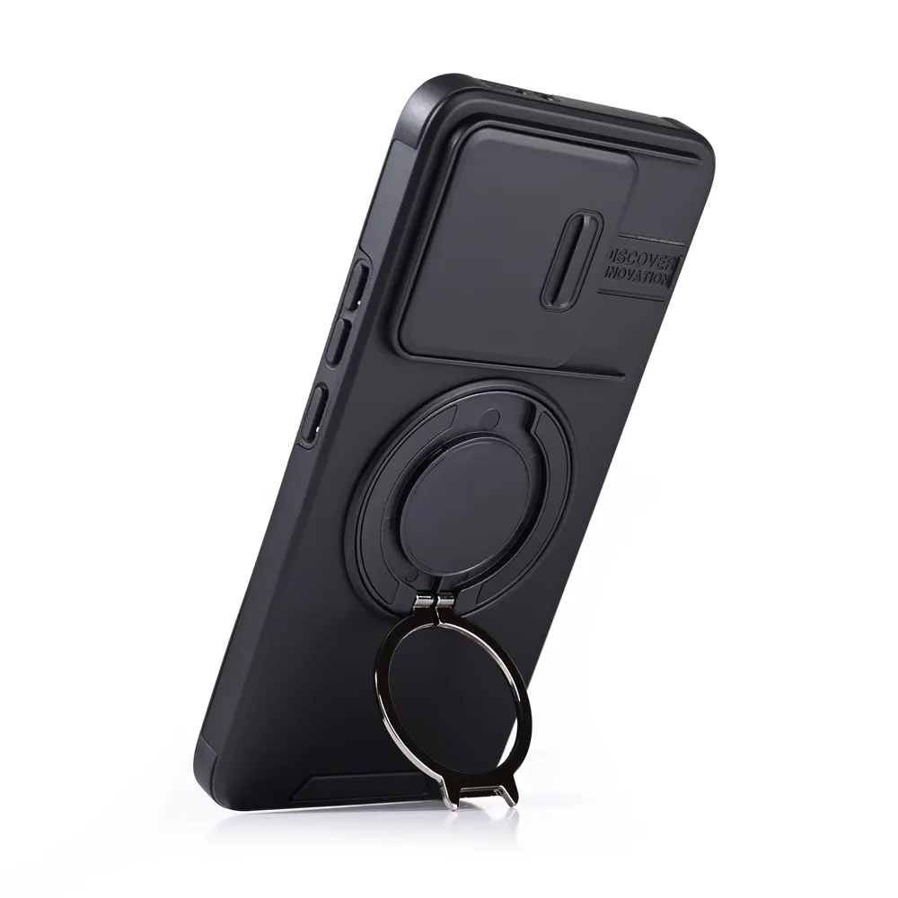 Maska CamShield Ring stand za Xiaomi 14T crna