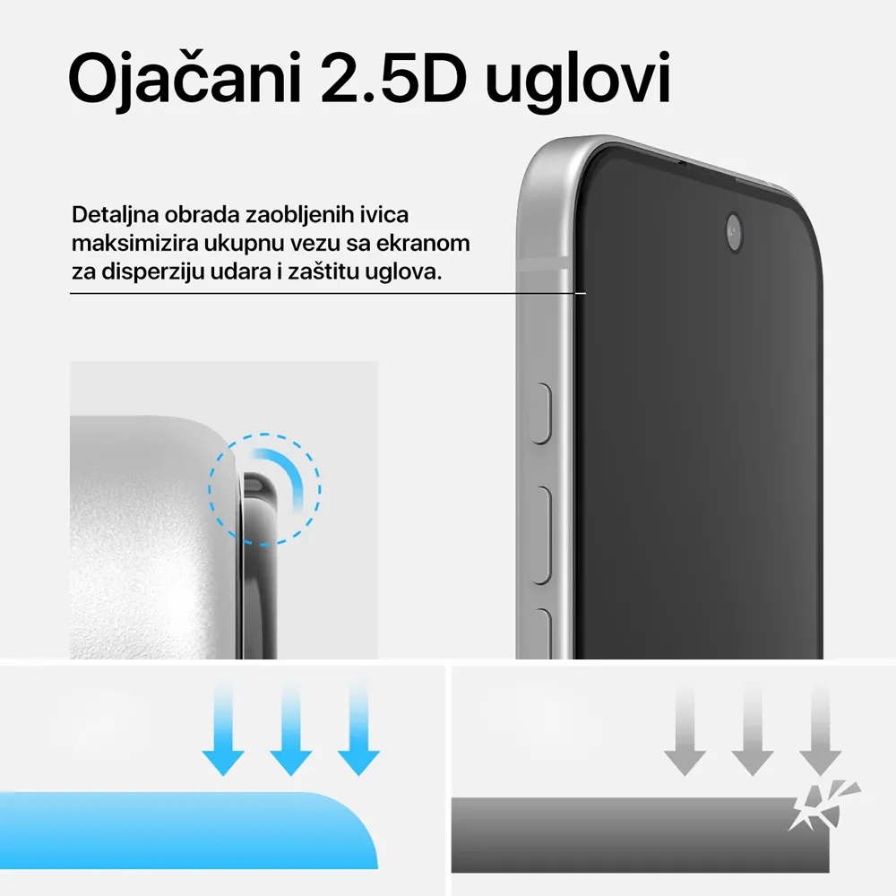 Zastitno staklo Zastitno staklo Teracell Titan 2.5D za Honor X7b crni