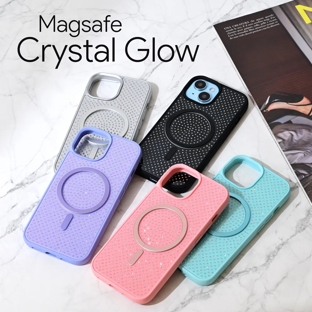 Maska Magsafe Crystal Glow za iPhone 15 Pro Max 6.7 crna