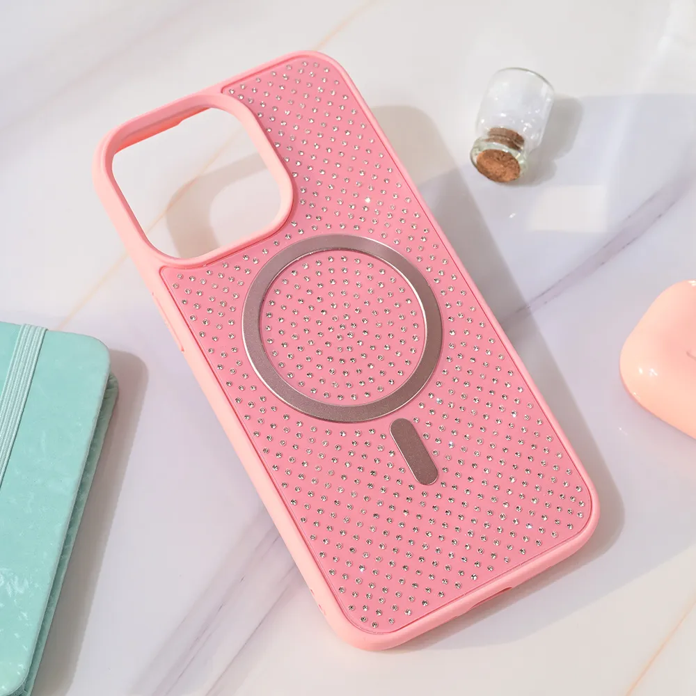 Maska Magsafe Crystal Glow za iPhone 15 Pro Max 6.7 roze