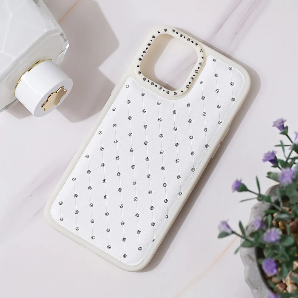 Maska Bling za iPhone 13 Pro Max 6.7 bela