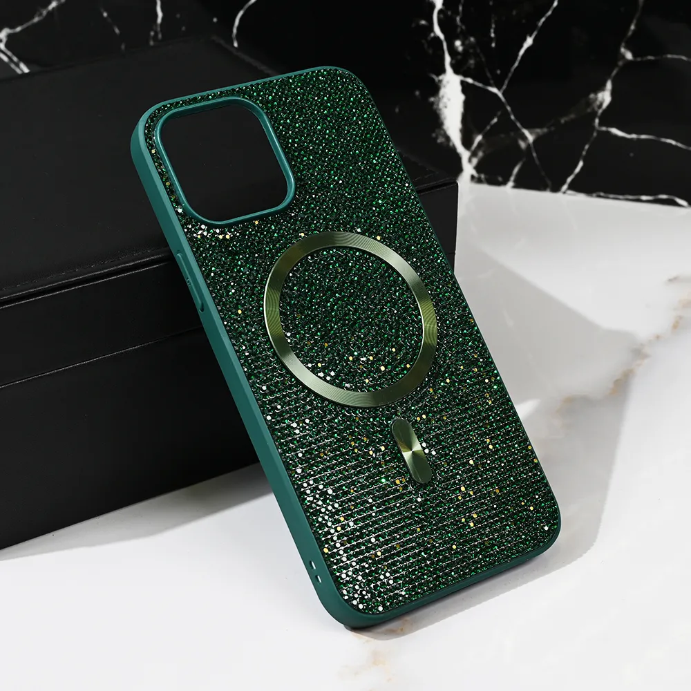 Maska Magsafe Glam za iPhone 13 Pro Max 6.7 zelena