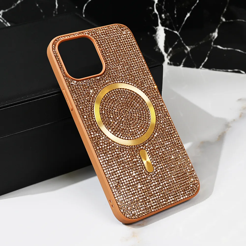 Maska Magsafe Glam za iPhone 15 Pro Max 6.7 zlatna