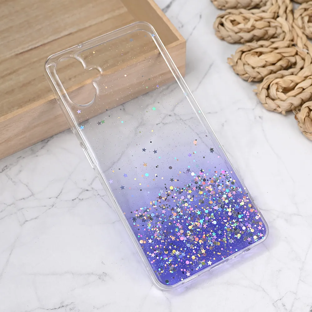 Maska Silikonska Glitter za Samsung A065F Galaxy A06 4G ljubicasta