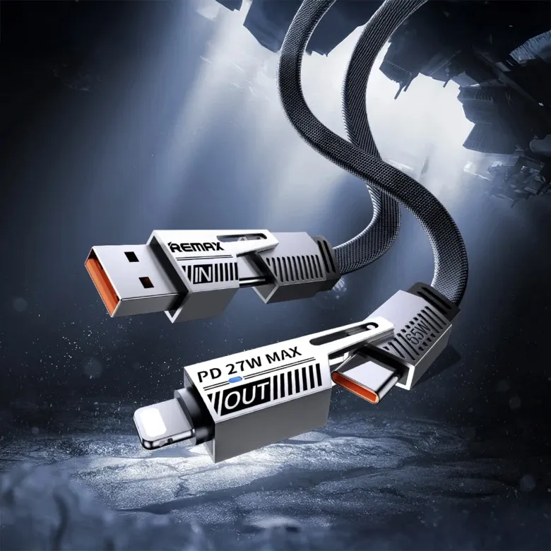 Data kabl REMAX RC-C189 65W Zinc Alloy Braided 4-in-1 Fast Charging, 1m