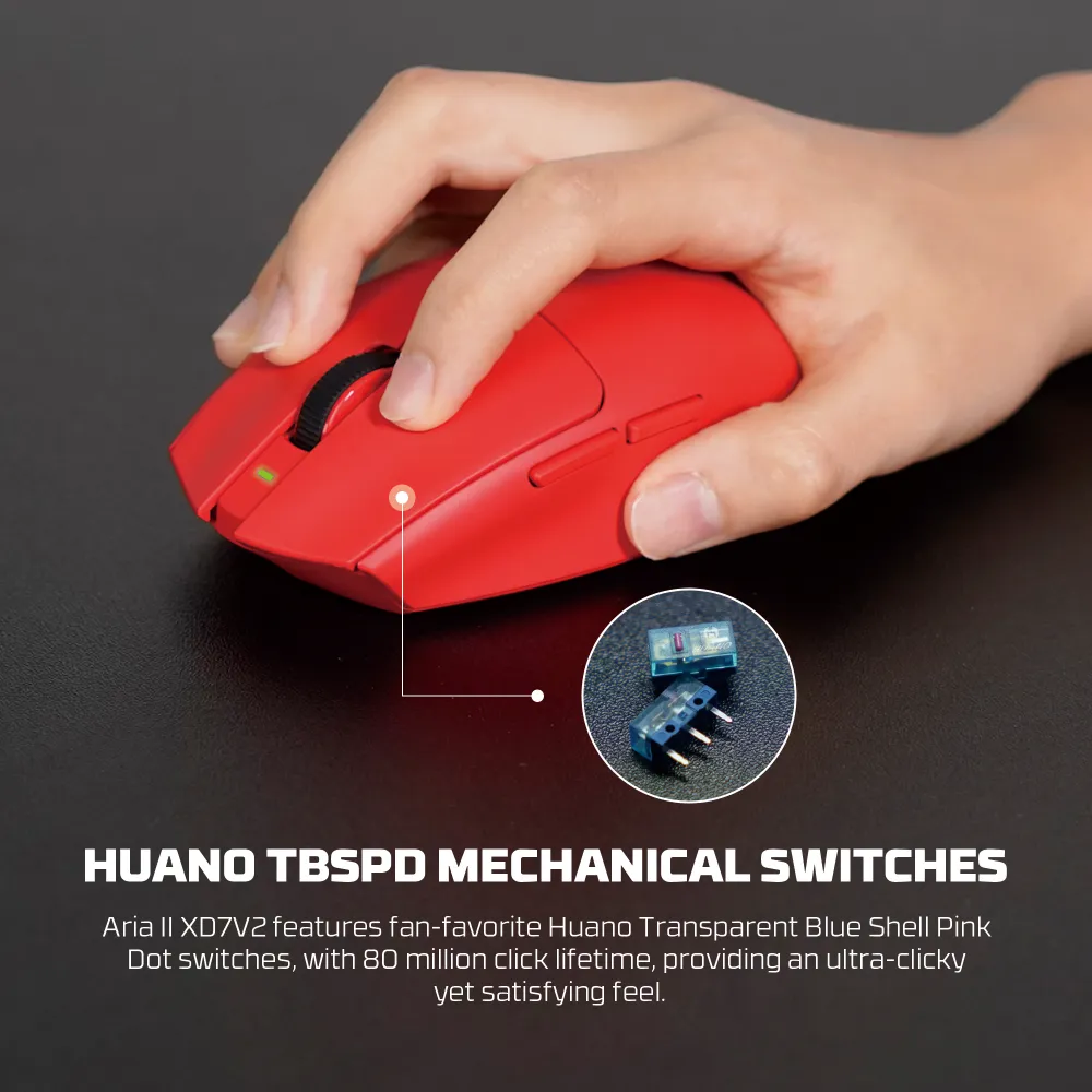Mis Wireless Gaming Fantech XD7V2 Aria II crveni
