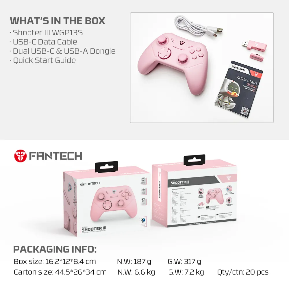 Joypad wireless Fantech WGP13S Revolver III Sakura