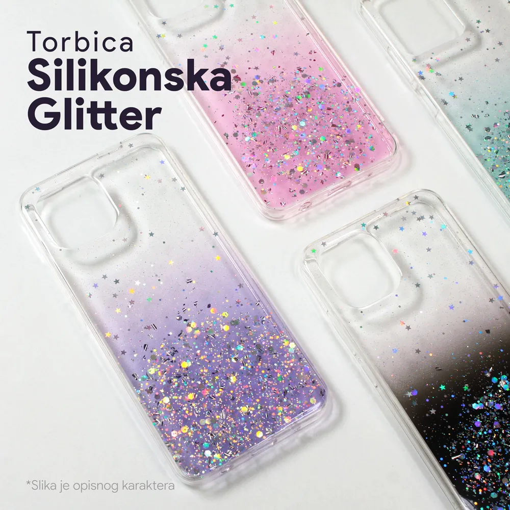 Maska Silikonska Glitter za Samsung A065F Galaxy A06 5G crna