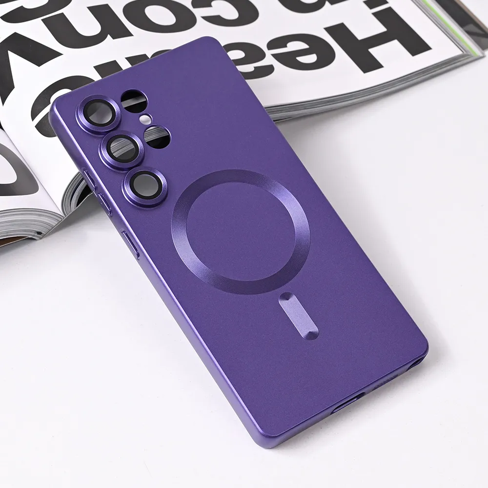 Maska Magsafe Chrome za Samsung S938B Galaxy S25 Ultra ljubicasta