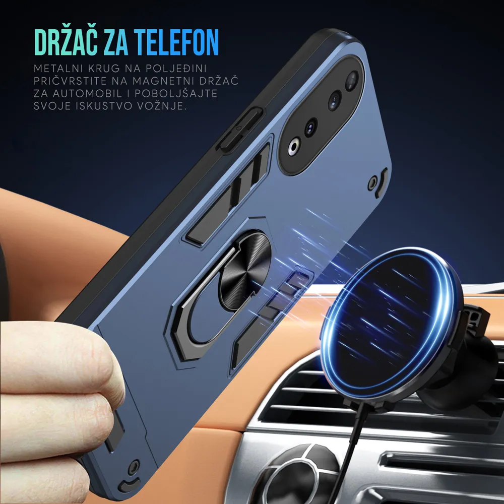 Maska Hard Ring za Honor x7b tamno zelena