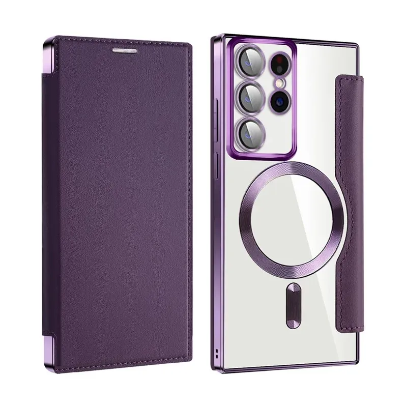 Maska Magsafe Lux Bi Fold za Samsung S908B Galaxy S22 Ultra ljubicasta