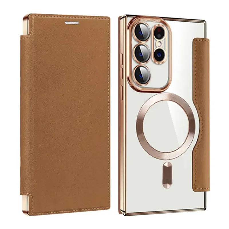 Maska Magsafe Lux Bi Fold za Samsung S918B Galaxy S23 Ultra braon