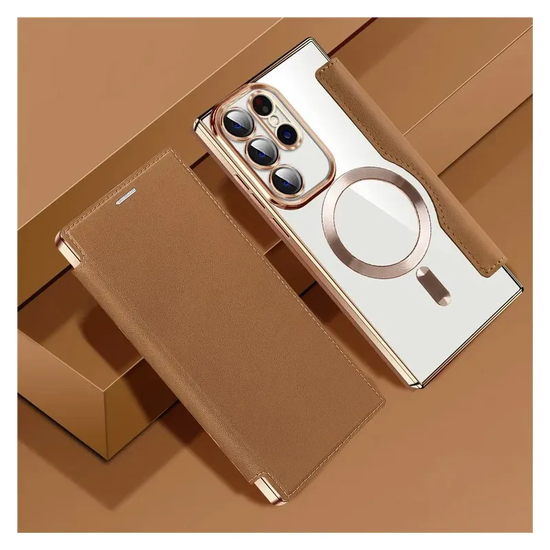 Maska Magsafe Lux Bi Fold za Samsung S918B Galaxy S23 Ultra braon