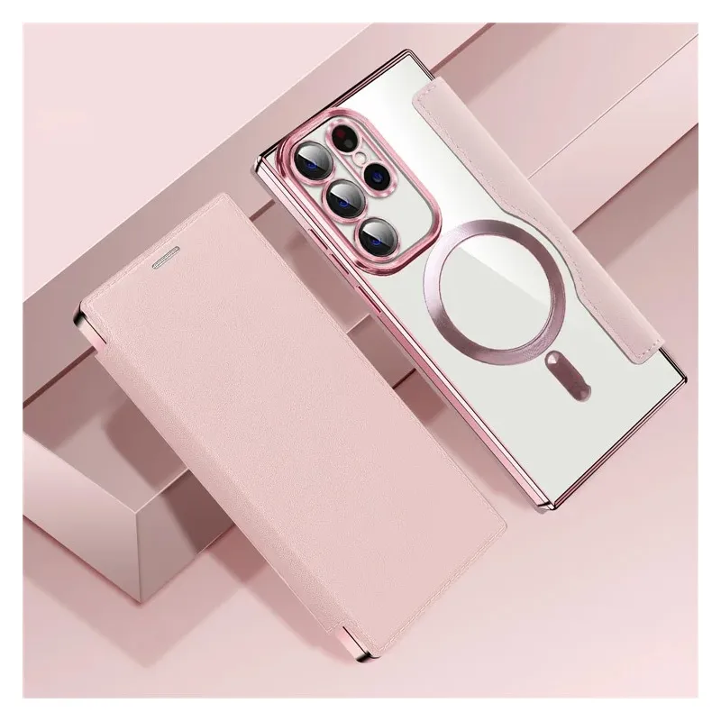 Maska Magsafe Lux Bi Fold za Samsung S918B Galaxy S23 Ultra roze