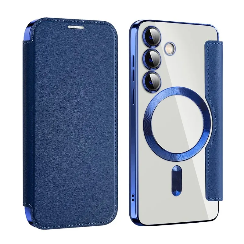 Maska Magsafe Lux Bi Fold za Samsung S921B Galaxy S24 plava