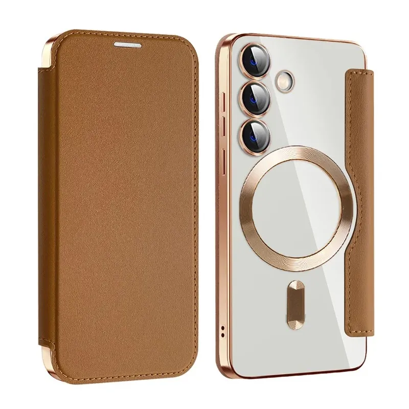 Maska Magsafe Lux Bi Fold za Samsung S931B Galaxy S25 braon