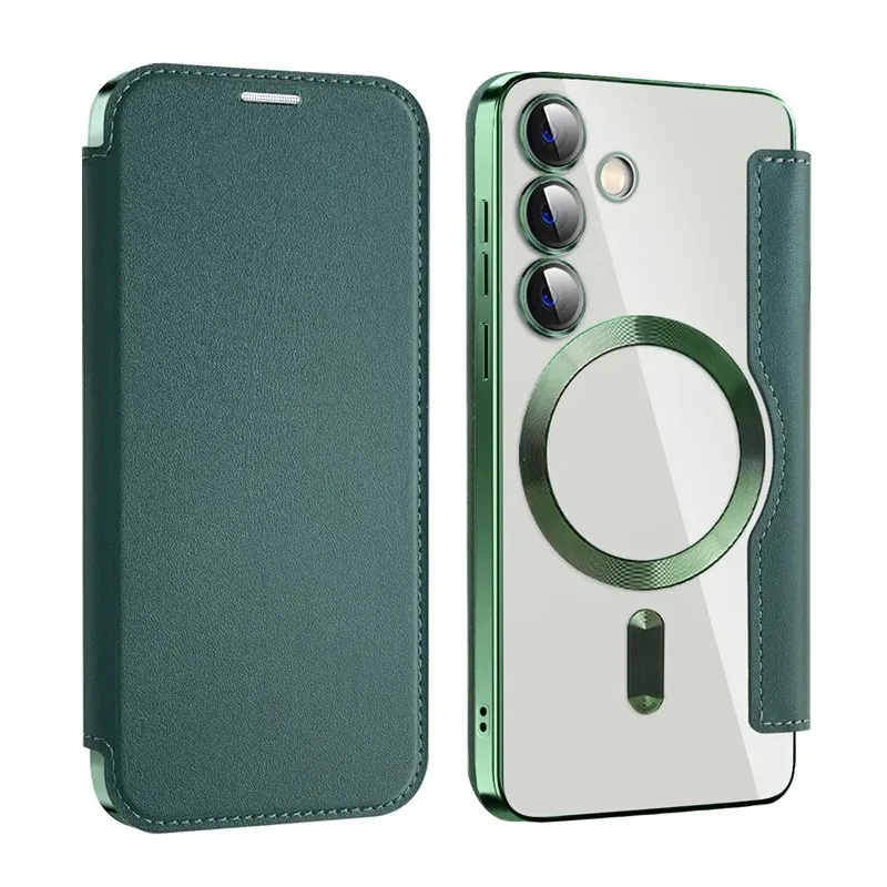 Maska Magsafe Lux Bi Fold za Samsung S931B Galaxy S25 zelena