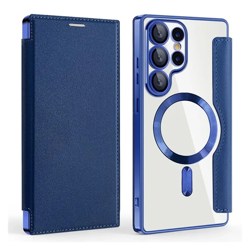 Maska Magsafe Lux Bi Fold za Samsung S938B Galaxy S25 Ultra plava