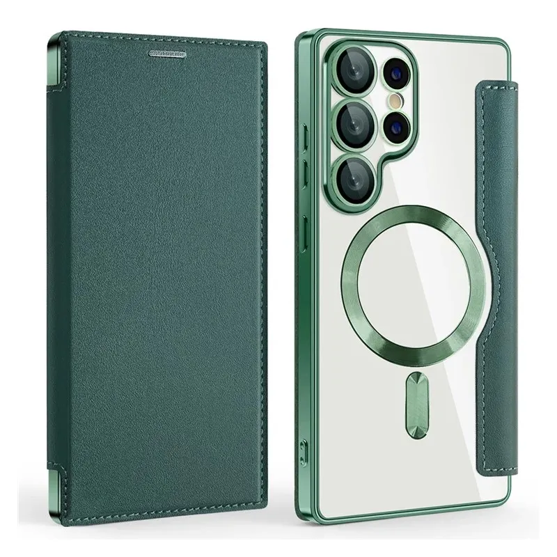 Maska Magsafe Lux Bi Fold za Samsung S938B Galaxy S25 Ultra zelena