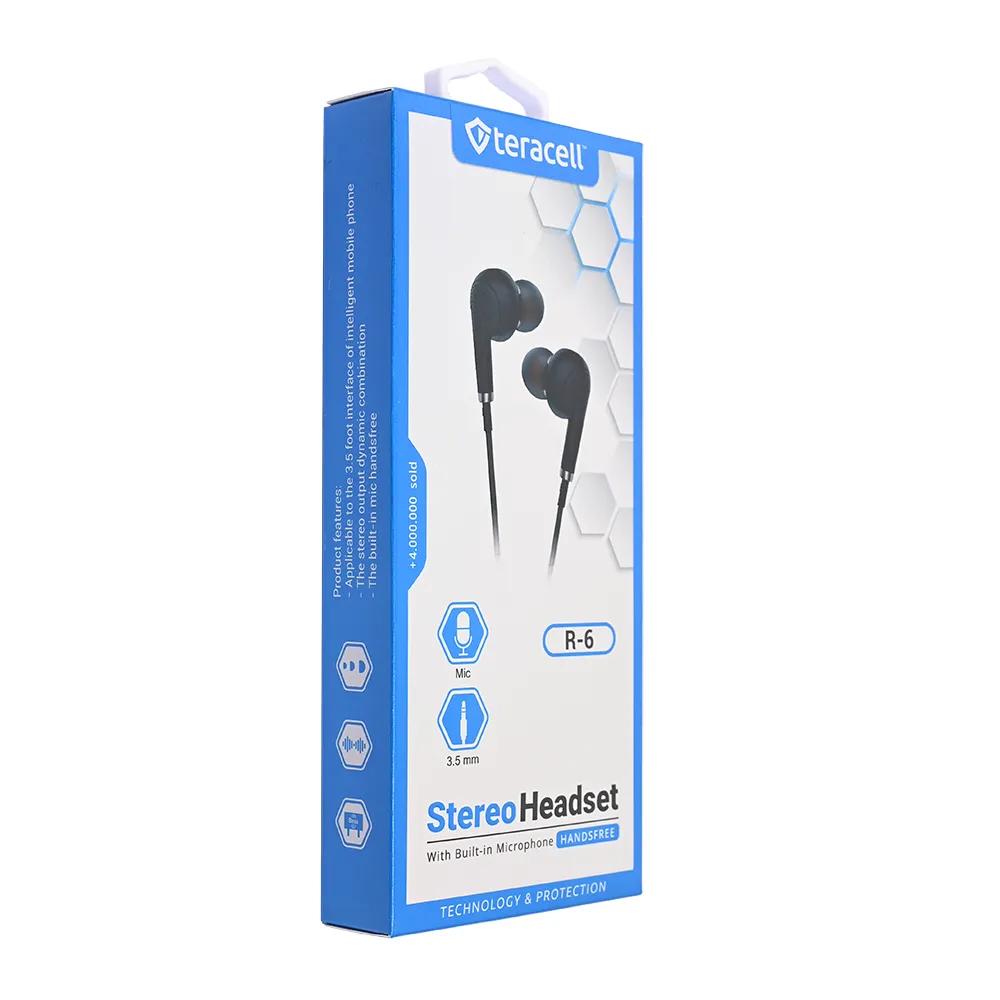 Slusalice Teracell Evolution R6 crne 3.5mm