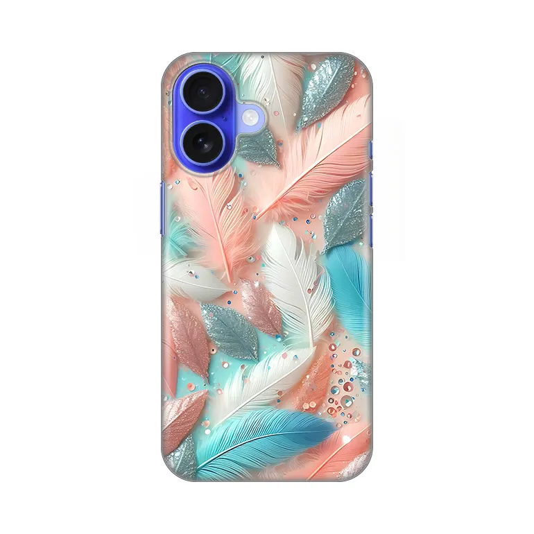 Maska Silikonska Print za iPhone 16 6.1 Pastel Feathers