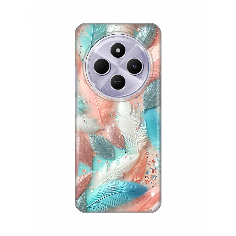 Maska Silikonska Print za Xiaomi Redmi 14C Pastel Feathers